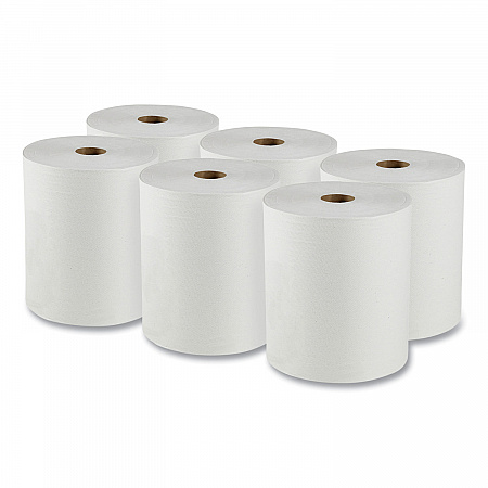 Essential High Capacity Hard Roll Towels for Business, Absorbency Pockets, 1-Ply, 8