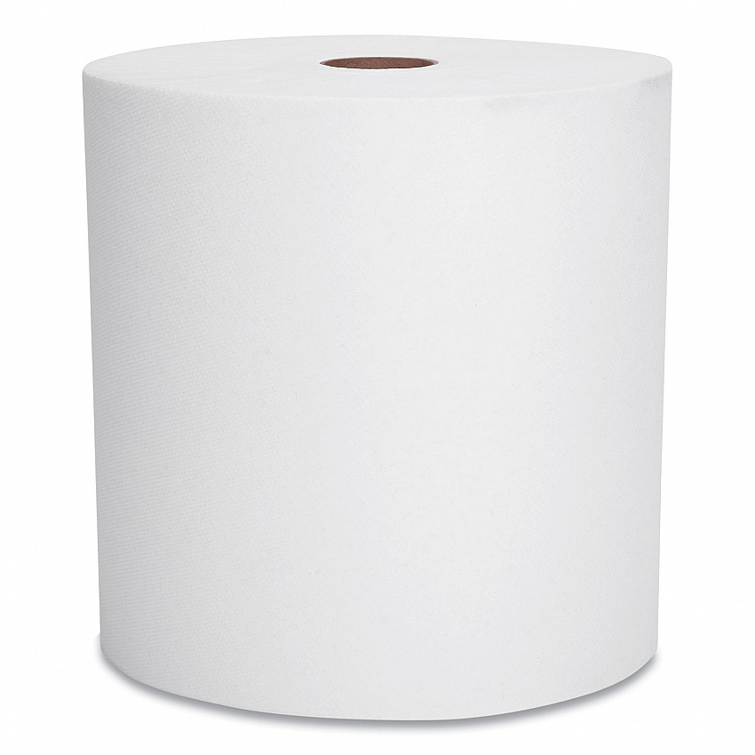 Essential High Capacity Hard Roll Towels for Business, Absorbency Pockets, 1-Ply, 8" x 950 ft, 1.75" Core, White, 6 Rolls/CT (02000)