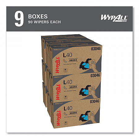 L40 Towels, POP-UP Box, 10.8 x 10, White, 90/Box, 9 Boxes/Carton (03046)