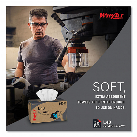 L40 Towels, POP-UP Box, 10.8 x 10, White, 90/Box, 9 Boxes/Carton (03046)