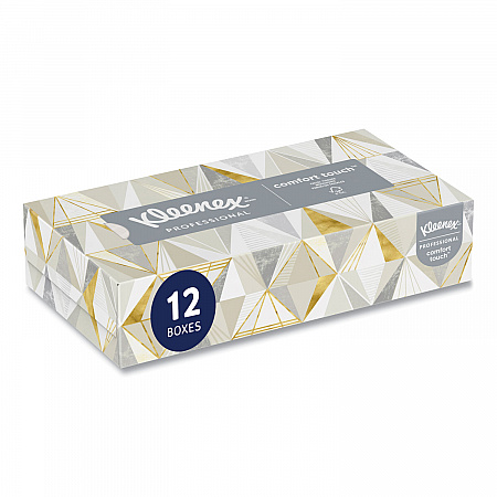 White Facial Tissue for Business, 2-Ply, 125 Sheets/Box, 12 Boxes/Carton (03076)