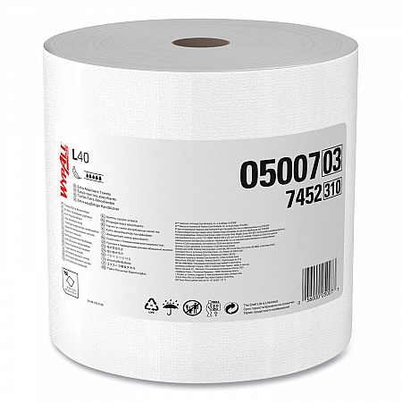 L40 Towels, Jumbo Roll, 12.5 x 12.2, White, 750/Roll (05007)