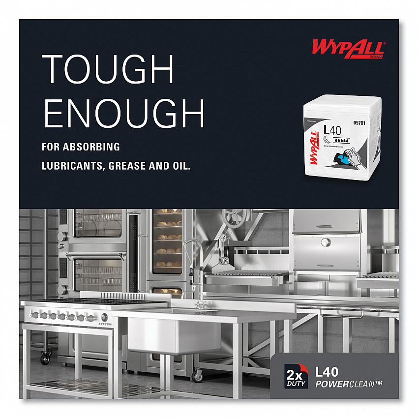 L40 Towels, 1/4 Fold, 12.5 x 12, White, 56/Box, 18 Packs/Carton (05701)