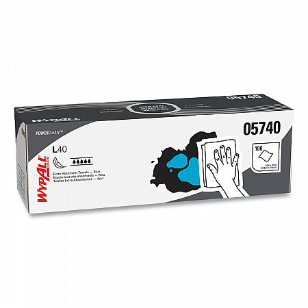 L40 Towels, POP-UP Box, 9.8 x 16.4, Blue, 100/Box, 9 Boxes/Carton (05740)