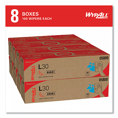 L30 Towels, POP-UP Box, 16.4 x 9.8, White, 100/Box, 8 Boxes/Carton (05800)