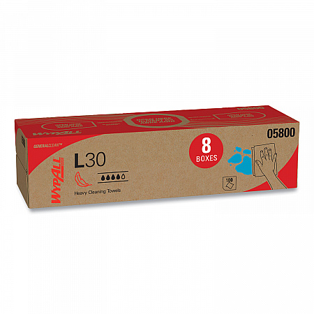 L30 Towels, POP-UP Box, 16.4 x 9.8, White, 100/Box, 8 Boxes/Carton (05800)