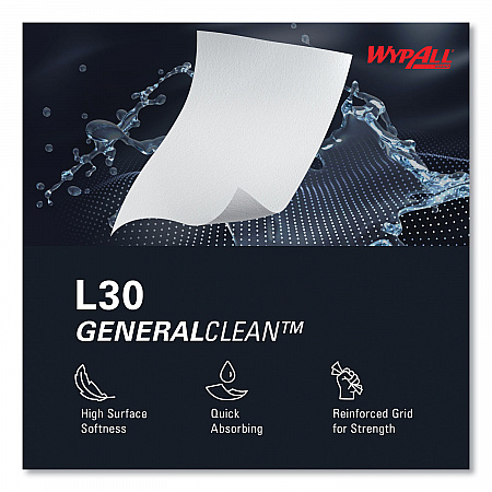 L30 Towels, Quarter Fold, 12.5 x 12, 90/Polypack, 12 Polypacks/Carton (05812)