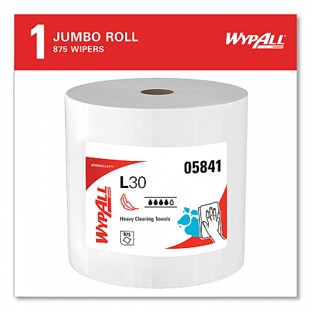 L30 Towels, 12.4 x 12.2, White, 875/Roll (05841)