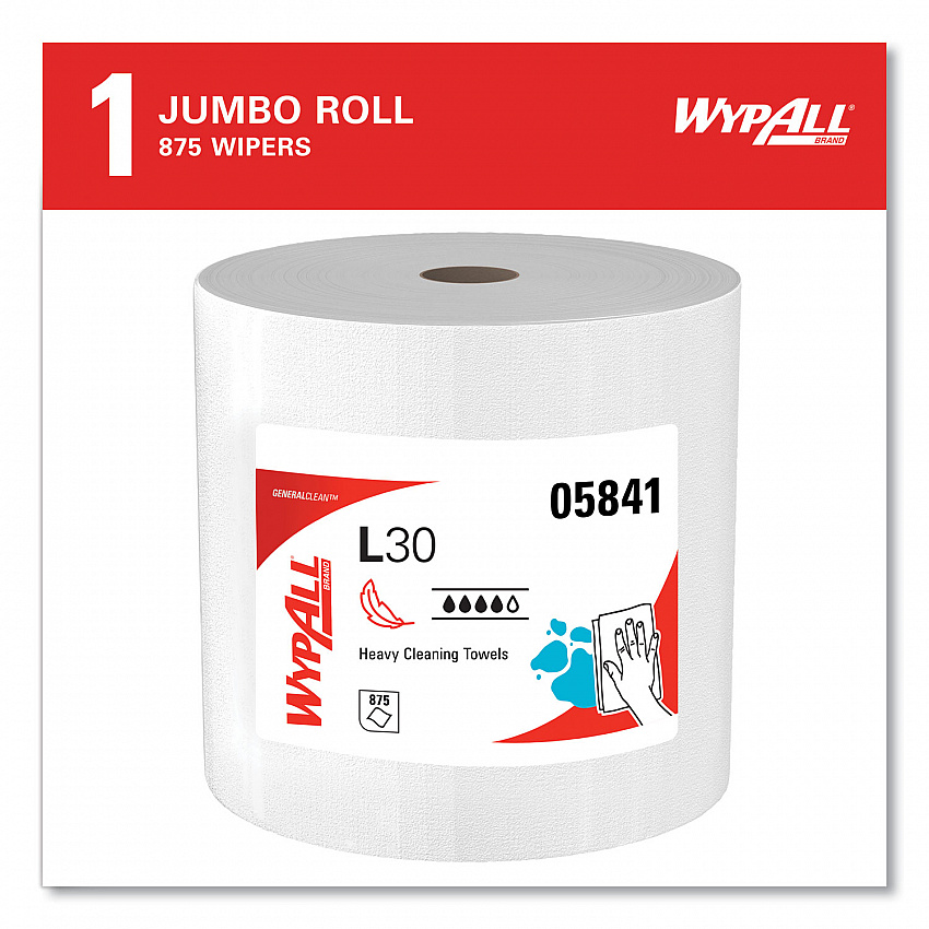 L30 Towels, 12.4 x 12.2, White, 875/Roll (05841)