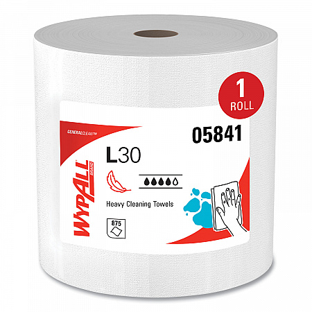 L30 Towels, 12.4 x 12.2, White, 875/Roll (05841)