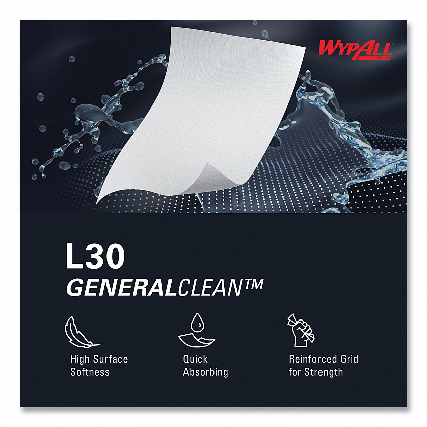 L30 Towels, 11 x 10.4, White, 70 Sheets/Roll (05843)