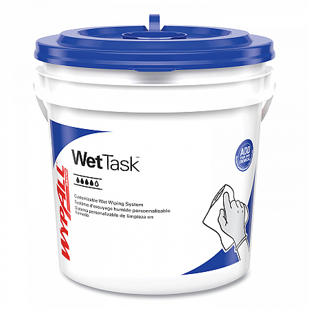 Power Clean Wipers for WetTask Customizable Wet Wiping System with (1) Bucket, 6 x 12, Unscented, 95/Roll, 6 Rolls/Carton (06001)