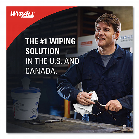 Power Clean Wipers for Solvents WetTask Customizable Wet Wiping System, Wipers Only, 9 x 15, White, 275/Roll, 2 Rolls/Carton (06006)