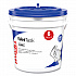 Critical Clean Wipers for Bleach, Disinfectants, Sanitizers WetTask Customizable Wet Wiping System, w/Bucket,140/Roll, 6/CT (06411)