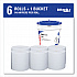 Critical Clean Wipers for Bleach, Disinfectants, Sanitizers WetTask Customizable Wet Wiping System, w/Bucket,140/Roll, 6/CT (06411)