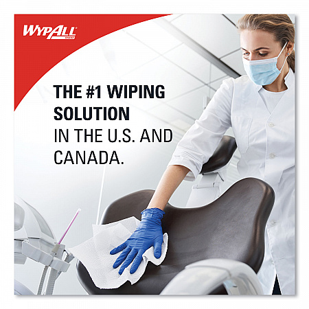 Critical Clean Wipers for Bleach, Disinfectants, Sanitizers WetTask Customizable Wet Wiping System, 90/Roll, 6 Rolls/Carton (06471)