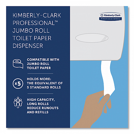 JRT Jr. Escort Jumbo Bathroom Tissue Dispenser, 13.33 x 5.75 x 16, Smoke (09507)