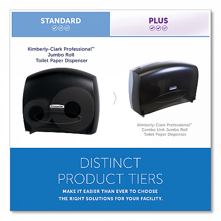 JRT Jr. Escort Jumbo Bathroom Tissue Dispenser, 13.33 x 5.75 x 16, Smoke (09507)