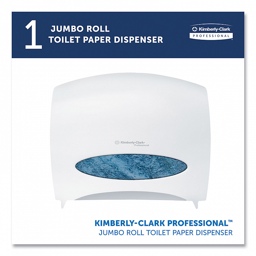 JRT Jr. Escort Jumbo Roll Bath Tissue Dispenser, 16 x 5.75 x 13.88, Pearl White (09508)