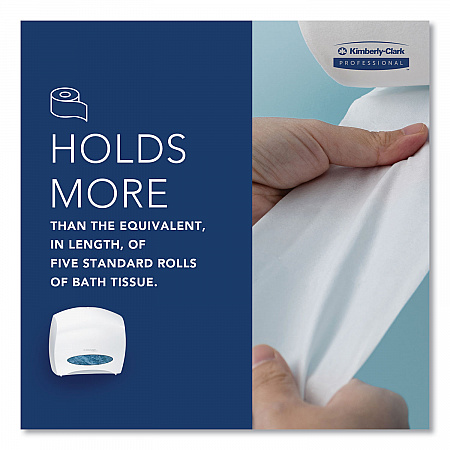 JRT Jr. Escort Jumbo Roll Bath Tissue Dispenser, 16 x 5.75 x 13.88, Pearl White (09508)