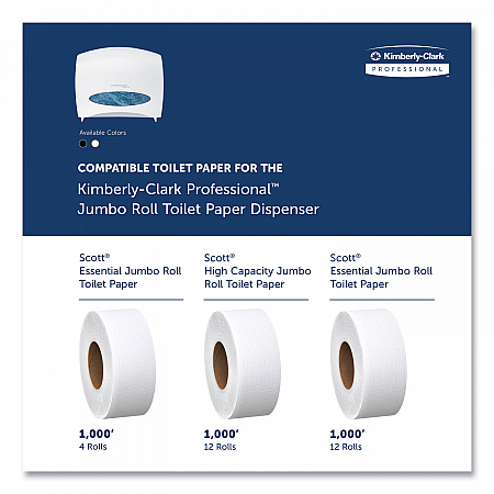 JRT Jr. Escort Jumbo Roll Bath Tissue Dispenser, 16 x 5.75 x 13.88, Pearl White (09508)