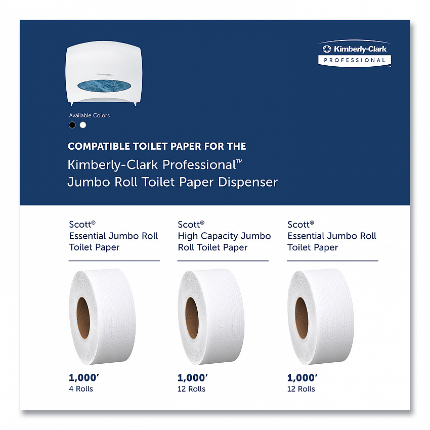 JRT Jr. Escort Jumbo Roll Bath Tissue Dispenser, 16 x 5.75 x 13.88, Pearl White (09508)