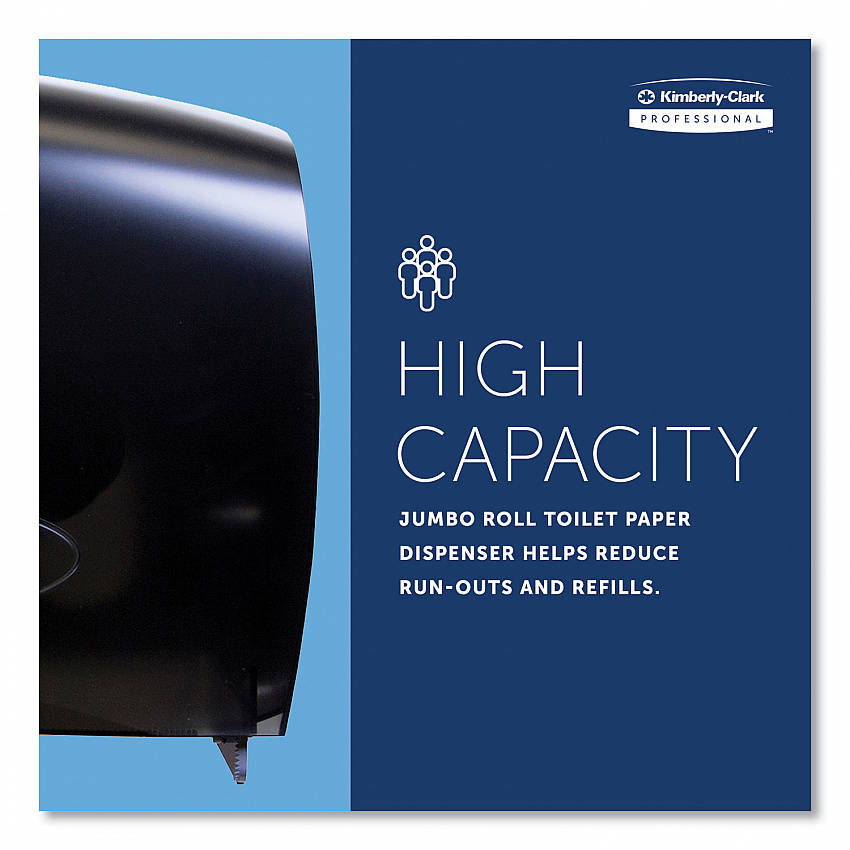 Cored JRT Jumbo Combination Tissue Dispenser, 20.4 x 5.8 x 13.1, Smoke/Gray (09551)