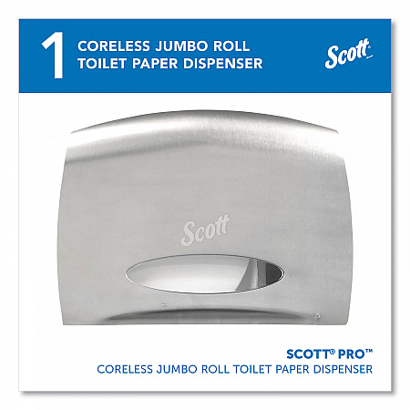 Pro Coreless Jumbo Roll Tissue Dispenser, EZ Load, 14.38 x 6 x 9.75, Stainless Steel (09601)