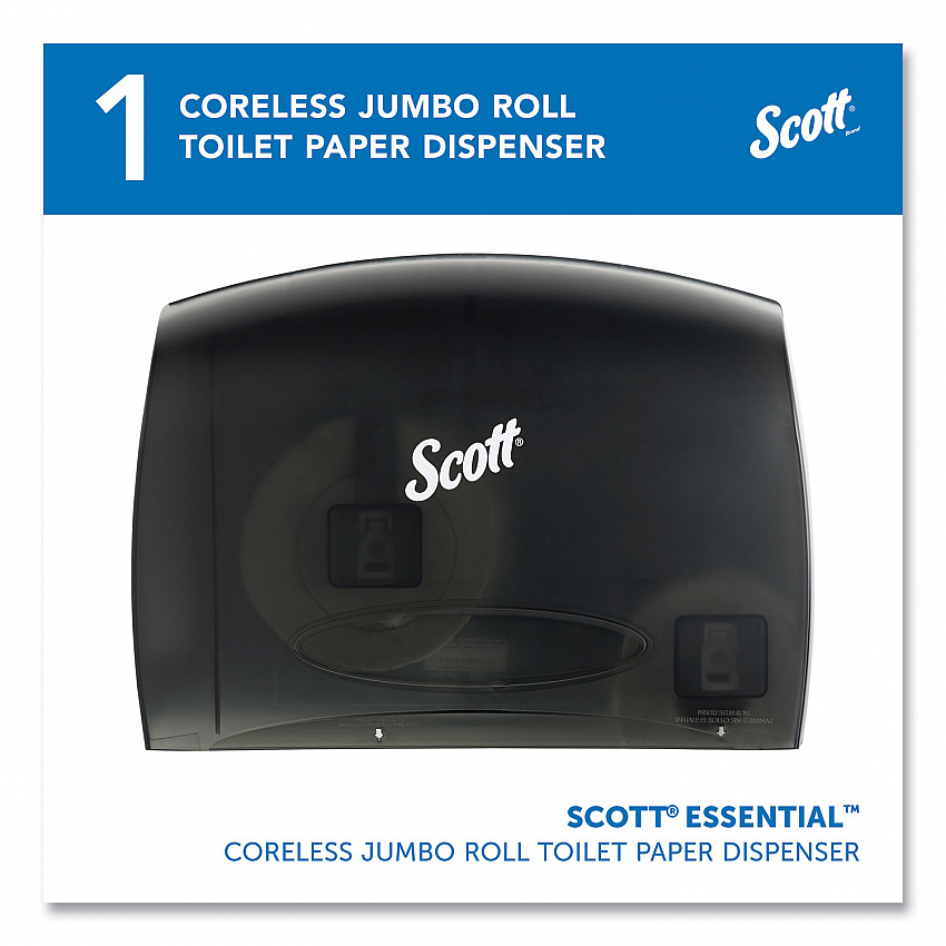 Essential Coreless Jumbo Roll Tissue Dispenser for Business, 14.25 x 6 x 9.75, Black (09602)