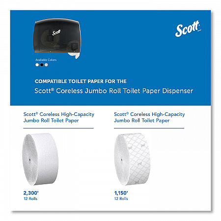 Essential Coreless Jumbo Roll Tissue Dispenser for Business, 14.25 x 6 x 9.75, Black (09602)