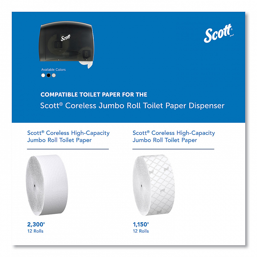 Essential Coreless Jumbo Roll Tissue Dispenser for Business, 14.25 x 6 x 9.75, Black (09602)