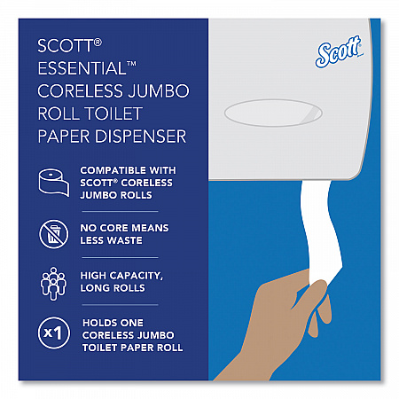 Essential Coreless Jumbo Roll Tissue Dispenser for Business, 14.25 x 6 x 9.75, Black (09602)
