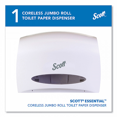 Essential Coreless Jumbo Roll Tissue Dispenser, 14.25 x 6 x 9.75, White (09603)