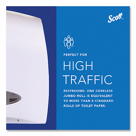 Essential Coreless Jumbo Roll Tissue Dispenser, 14.25 x 6 x 9.75, White (09603)
