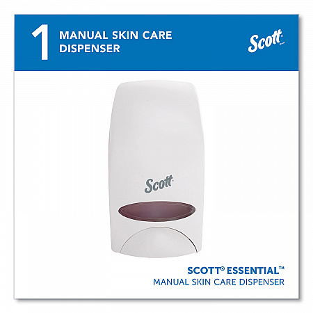 Essential Manual Skin Care Dispenser, 1,000 mL, 5 x 5.25 x 8.38, White (92144)