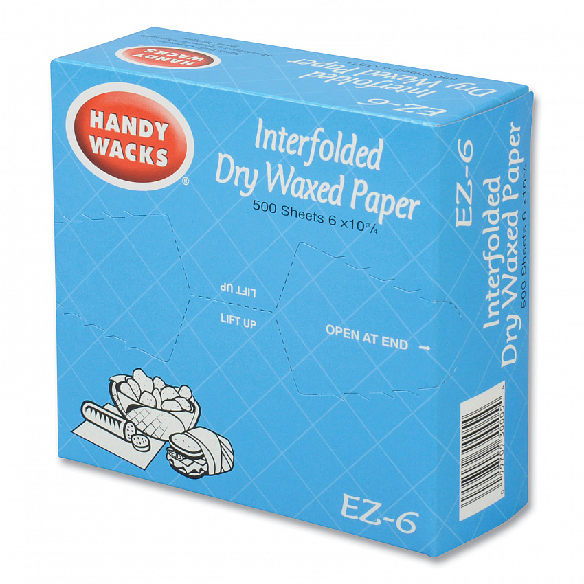 Interfolded Dry Waxed Paper Deli Sheets, 10.75 x 6, 12/Carton (EZ6)