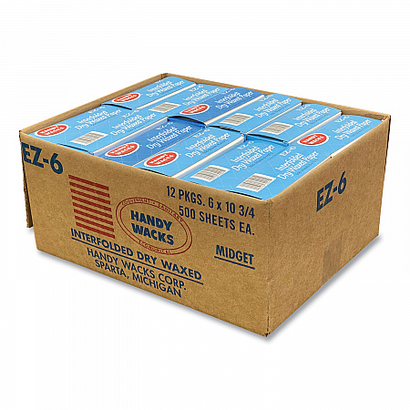 Interfolded Dry Waxed Paper Deli Sheets, 10.75 x 6, 12/Carton (EZ6)