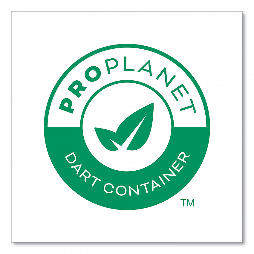 Compostable Paper Hot Cups, ProPlanet Seal, 8 oz, White/Green, 50/Pack (378PLAPLATPK)