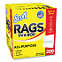Rags in a Box, POP-UP Box, 12 x 9, White, 200/Box, 8 Boxes/Carton (75260CT)