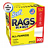 Rags in a Box, POP-UP Box, 12 x 9, White, 200/Box, 8 Boxes/Carton (75260CT)