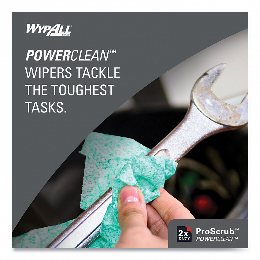 Power Clean ProScrub Pre-Saturated Wipes, 9.5 x 12, Citrus Scent, Green, 75/Bucket, 6 Buckets/Carton (91371CT)