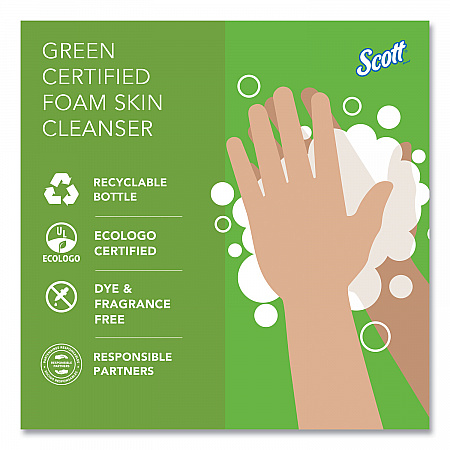 Essential Green Certified Foam Skin Cleanser Refill, Unscented, 1 L, 6/Carton (91565CT)