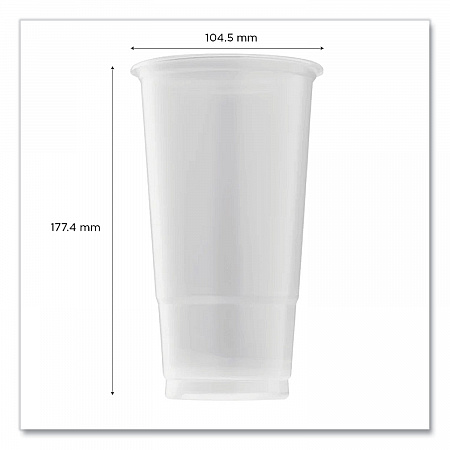 PolyPro (PP) Cups, 32 oz, Plastic, Translucent, 600/Carton (CKPP32)