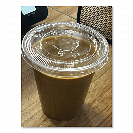 PET Lids, No Hole Flat Lid, 12 oz to 24 oz Cold Cups, Plastic, Clear, 1,000/Carton (CKC626TSNH)