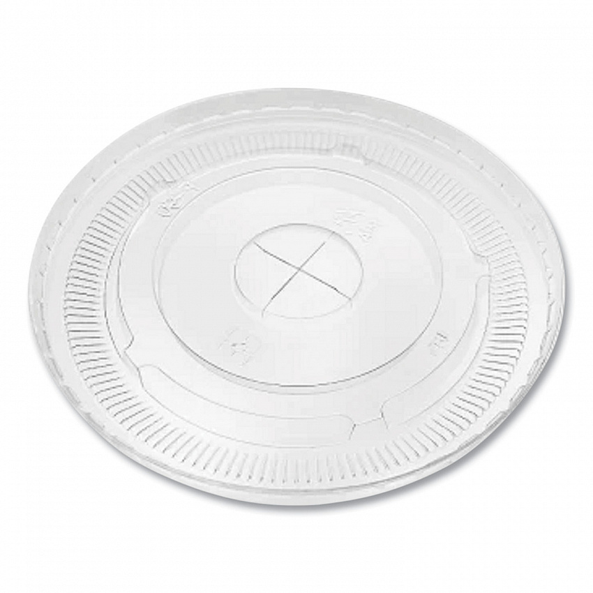 PET Lids, Flat Lid, Fits 12 oz to 22 oz Cold Cups, Plastic, Clear, 1,000/Carton (CKCL90)
