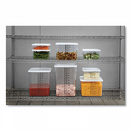 SpaceSaver Square Container Lids, 8.8 x 8.75, White, Plastic, 12/Carton (FG650900WHT)