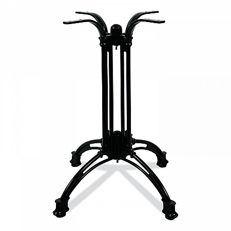 Topalit Tables, Square, 32 x 32 x 29, Silver Top, Black Aluminum Base/Legs (106C32322)