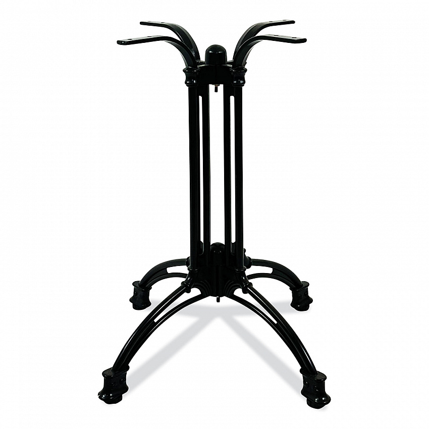 Topalit Tables, Square, 32 x 32 x 29, Silver Top, Black Aluminum Base/Legs (106C32322)