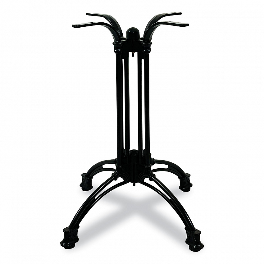 Topalit Tables, Round, 36" dia x 29"h, Silver Top, Black Aluminum Base/Legs (106C36R2)