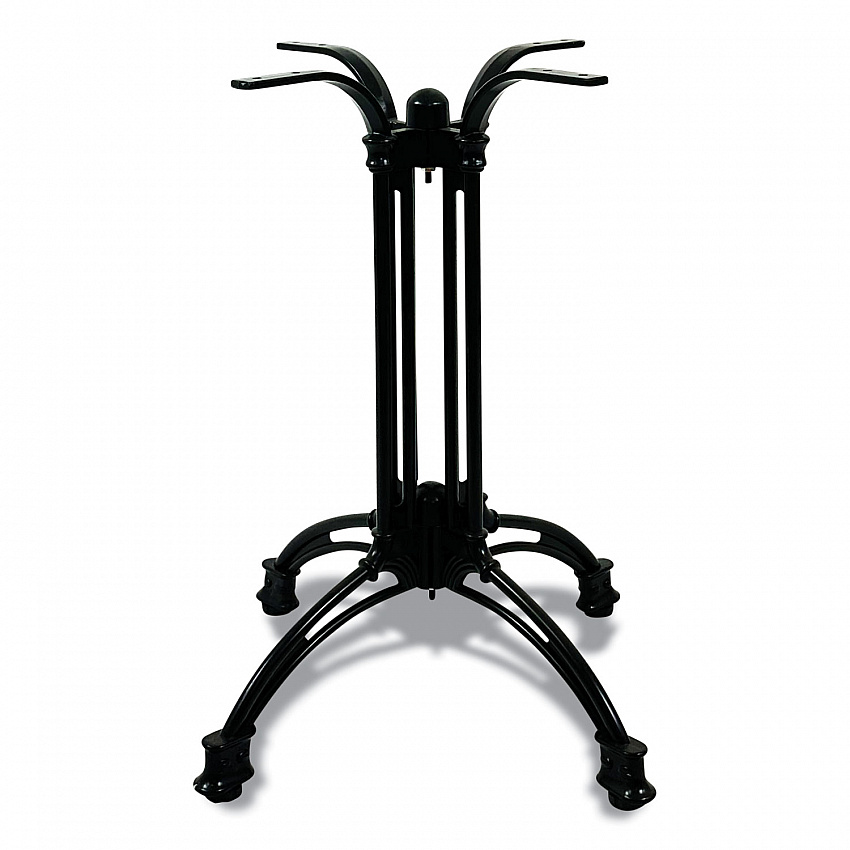 Topalit Tables, Round, 36" dia x 29"h, Teak Top, Black Iron Base/Legs (10636R8)